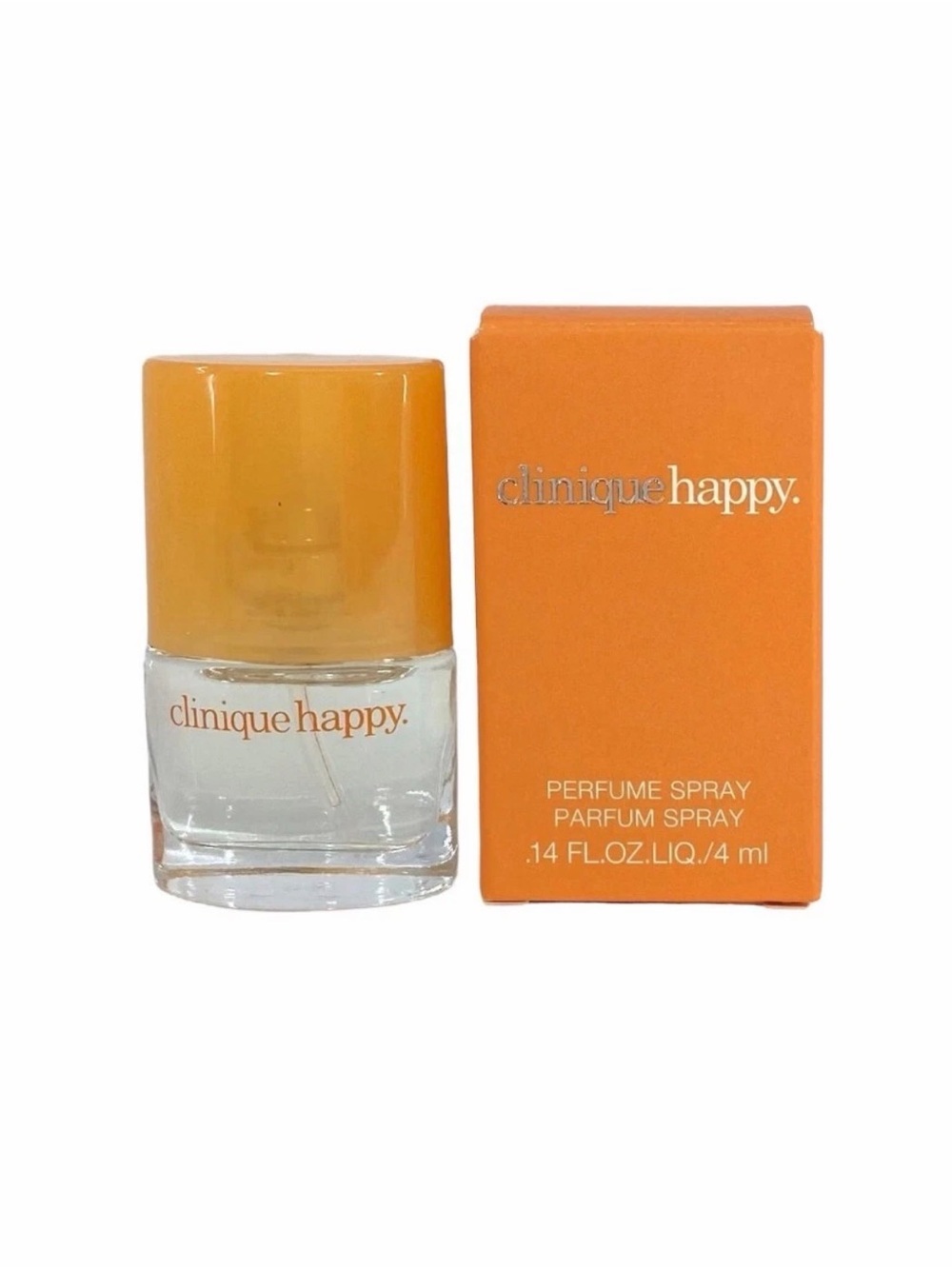 Clinique Happy Mini Eau de Parfum — Orange Cap and Box 4ml